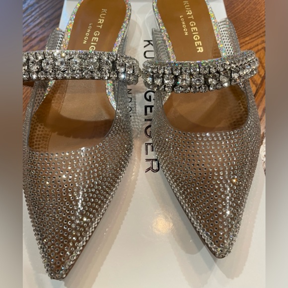 NIB Kurt Geiger London PRINCELY VINYL Embellished Mules 7.5 (FINAL PRICE)#1025 - Picture 4 of 12